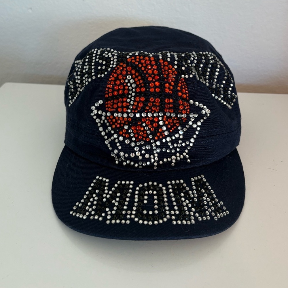 Basketball Mom 🏀 Bling 90s Y2K Navy Blue Military Style Hat - Picture 13 of 14